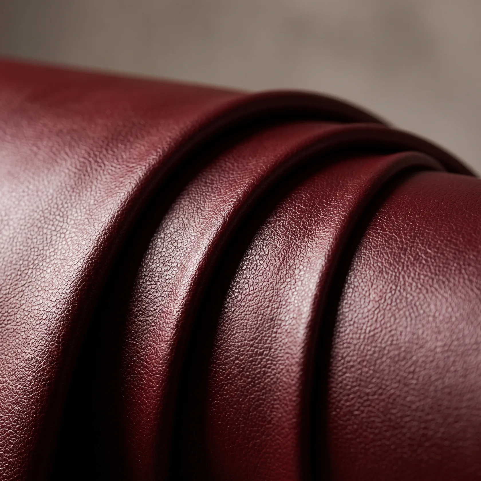 Oxblood technical faux-leather upholstery fabric texture