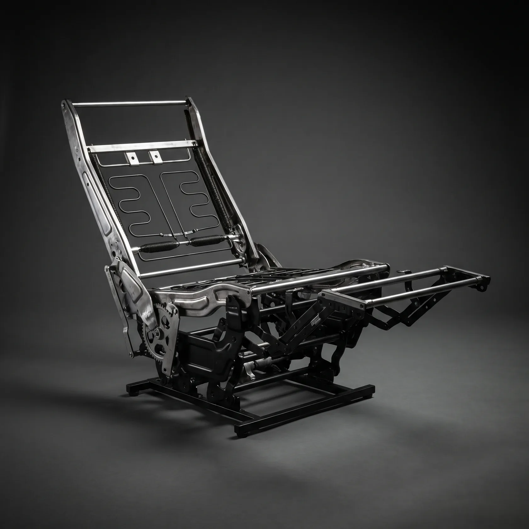 A metal reclining sofa mechanism frame